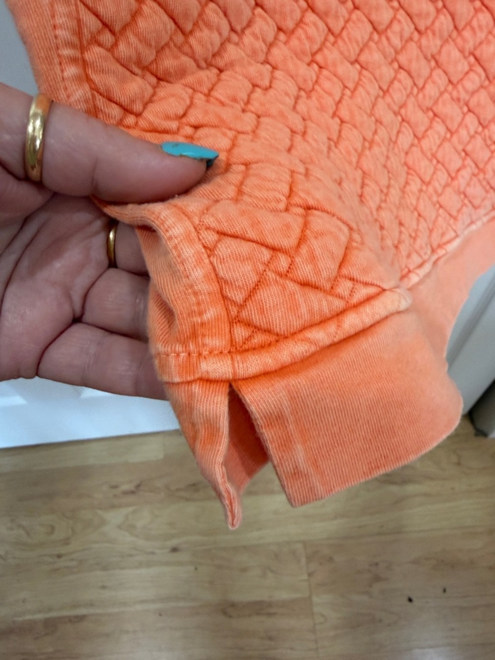 Soft Surroundings Golf Shores Orange Quilted Top size 1X - Picture 8 of 11